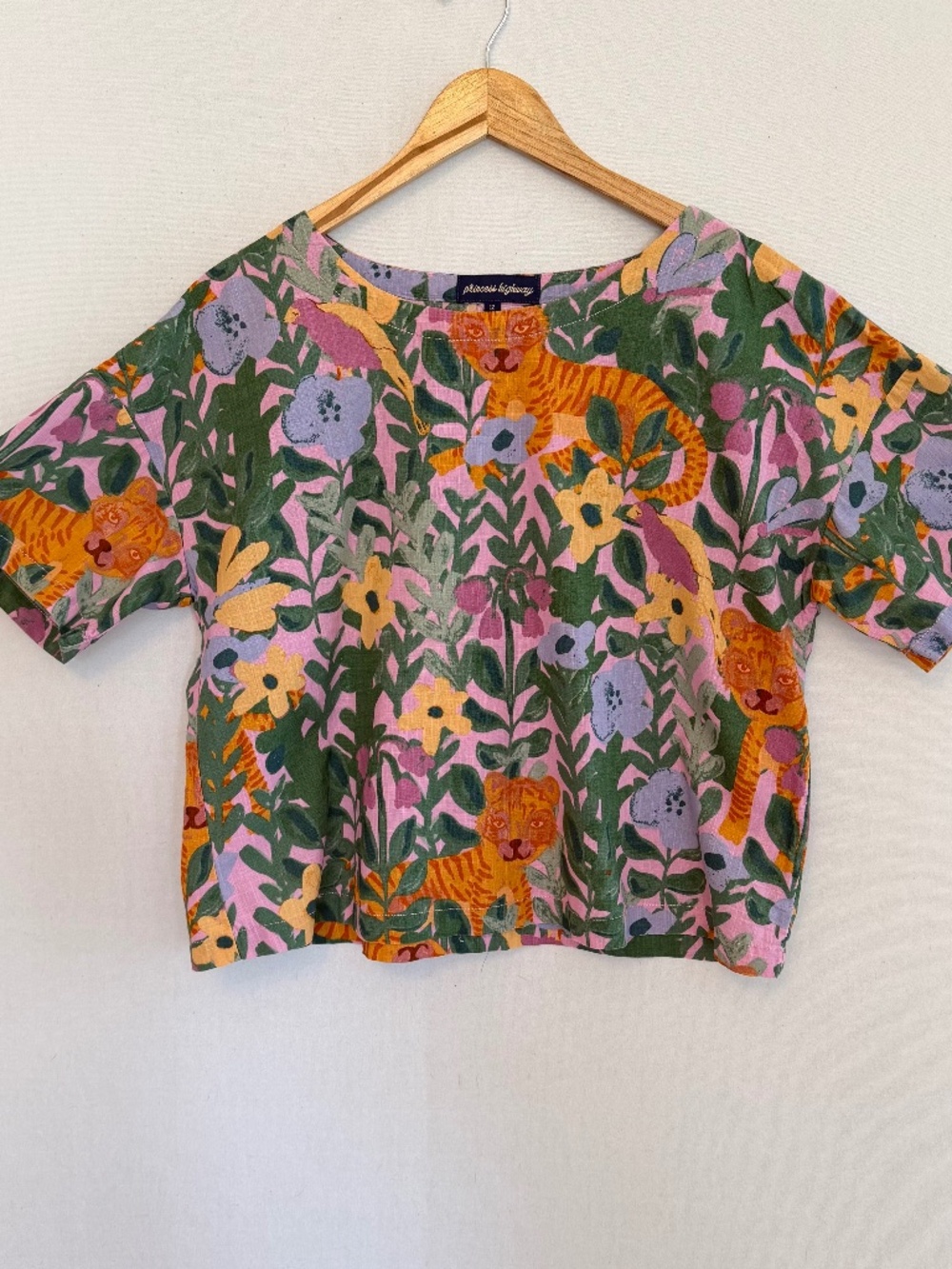 PRINCESS HIGHWAY Women’s Size AU12 US8 Tiger Hideaway Organic Cotton Top